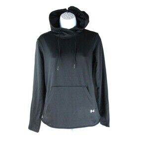 Under Armour Cold Gear Black Hoodie Women XS Thumb Holes 6-697,698